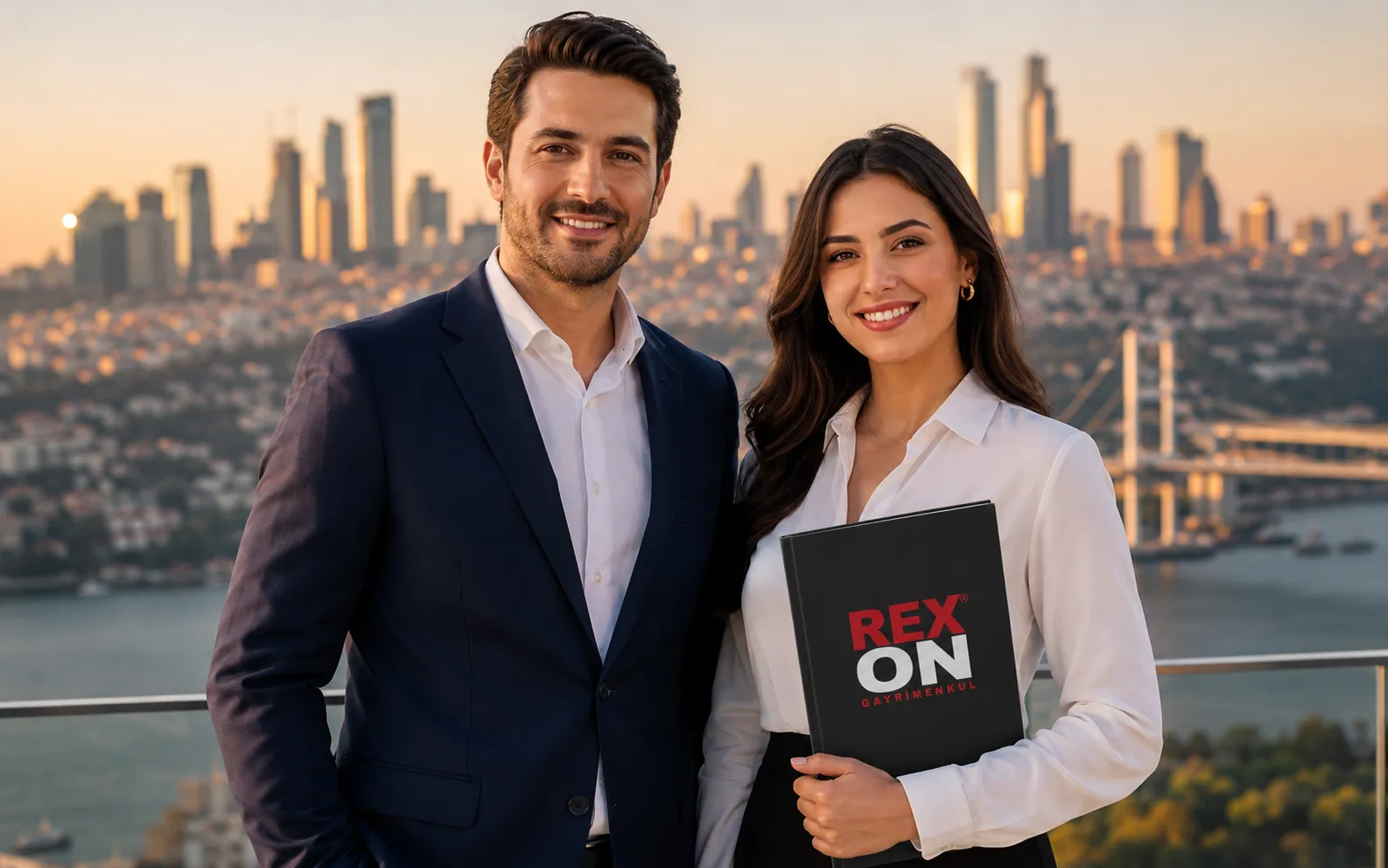 Boğaz manzarasında Rexon danışman çifti